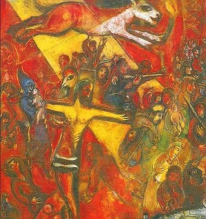 Les Règles du Prophétisme Moderne. Dans les travaux de Chagall, le pouvoir génère une destruction (un groupe de soldats qui tirent sur des foules, où l&#039;armée au milieu touche un animal avec la torche, un symbole de pouvoir). Le pouvoir qui emprisonne les gens et crée des souffrances et une immense douleur.